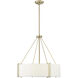Telfar 3 Light 24 inch Modern Gold/White Pendant Ceiling Light